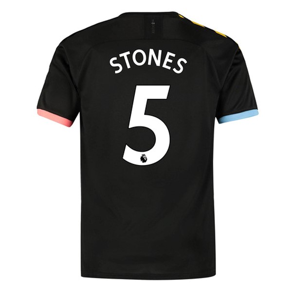 Maillot Football Manchester City NO.5 Stones Exterieur 2019-20 Noir